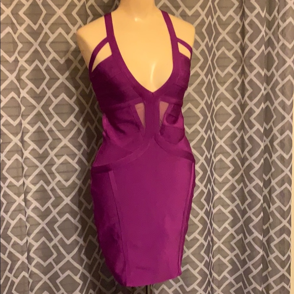 Bandage Magenta Dress